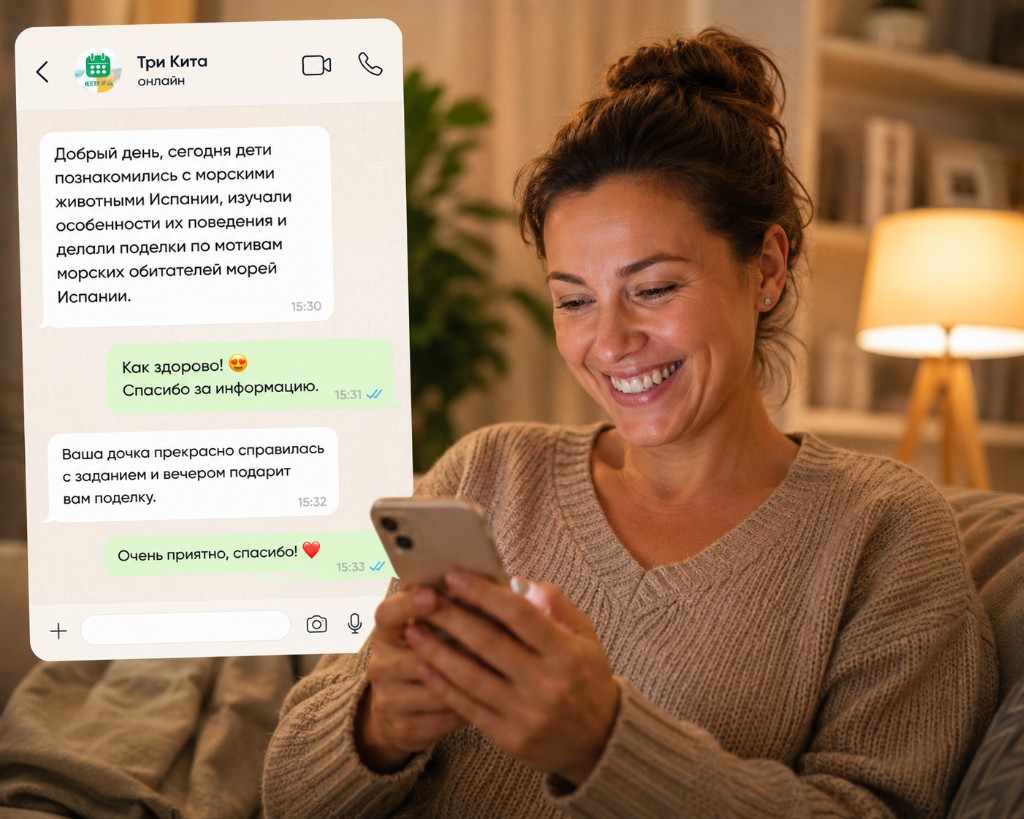 Связь с родителями в WhatsApp